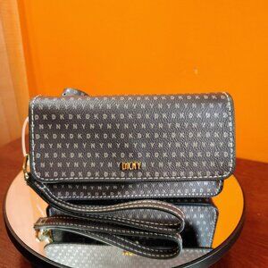 DKNY Monogram Belt Bag Fanny Pack Brown Logo Waist Bag NWT